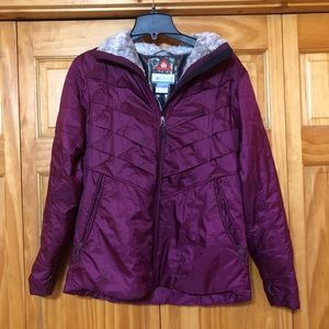 Purple Columbia Omni-Heat zip up coat